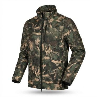 MOSSY CAMO FLEECE JACKET WITH WINDBLOCK MEMBRANE