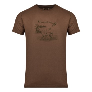 MINIMA LIGHT BROWN POINTER WITH DUCKS T-SHIRT